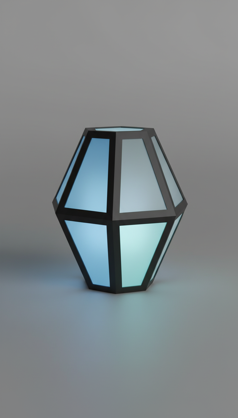 Sculptural LED Table Lamp with Diffused Glow