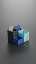 Geometric Desk Organizer in Matte Polymer